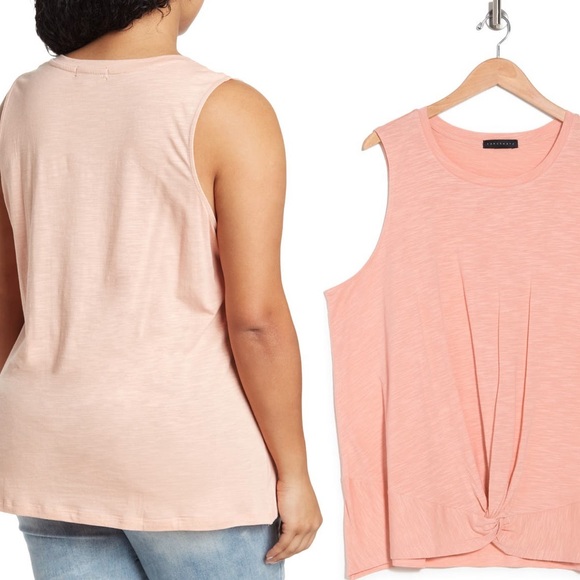 🔥1 hour sale. Sanctuary, Kyla Twisted Tank, Clay Pink - Picture 2 of 3